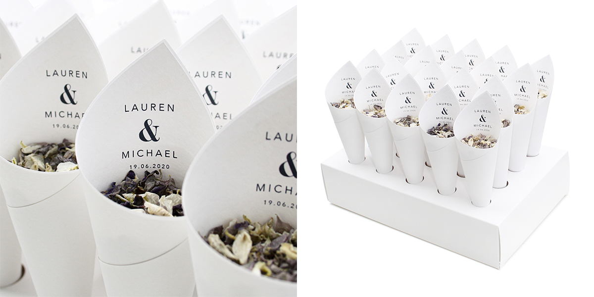 Modern Wedding Stationary With Biodegradable Confetti